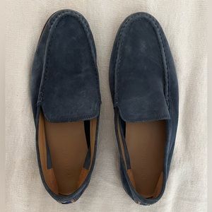 Men’s navy suede loafers — size 12